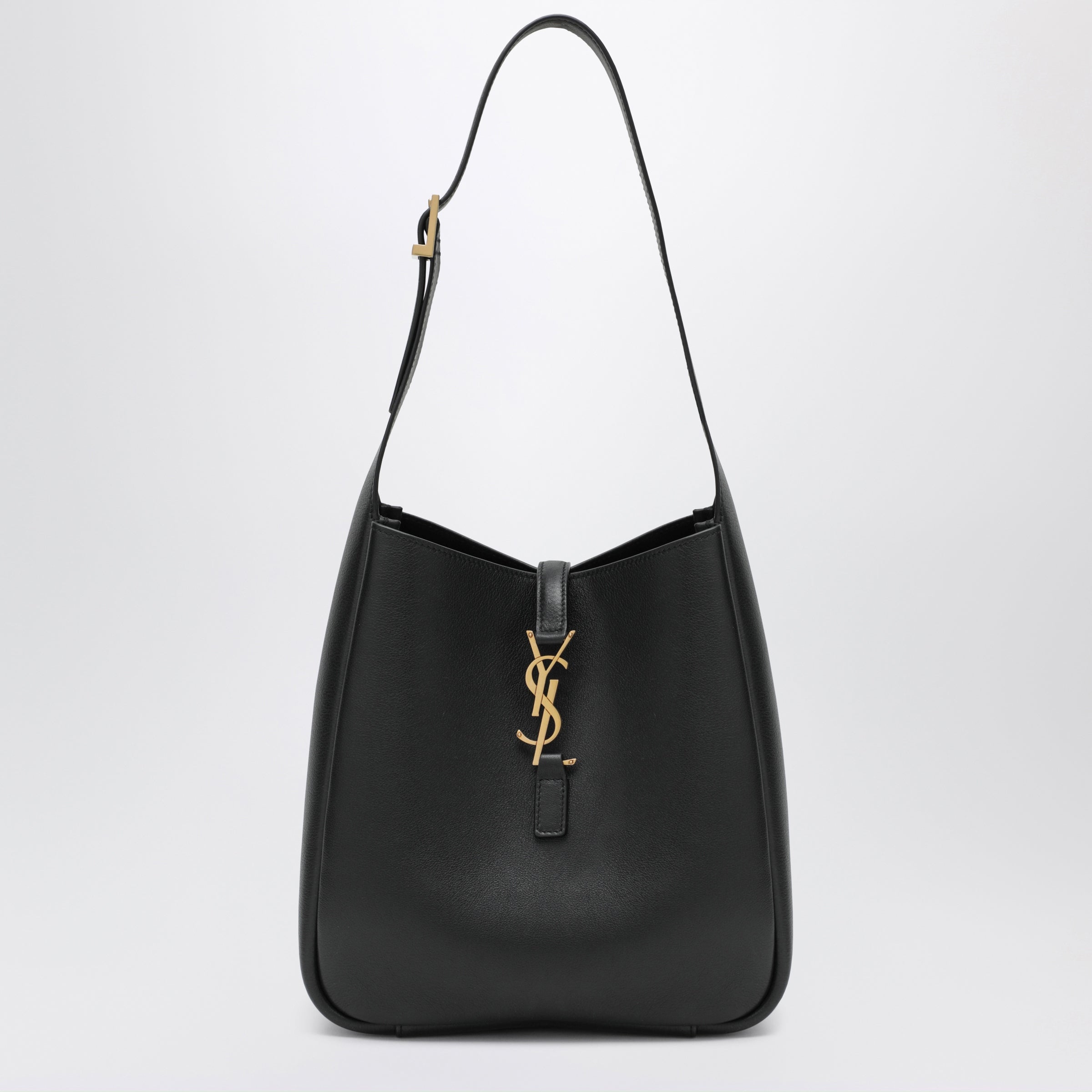 Saint Laurent Borsa LE 5 À 7 piccola nera in pelle martellata