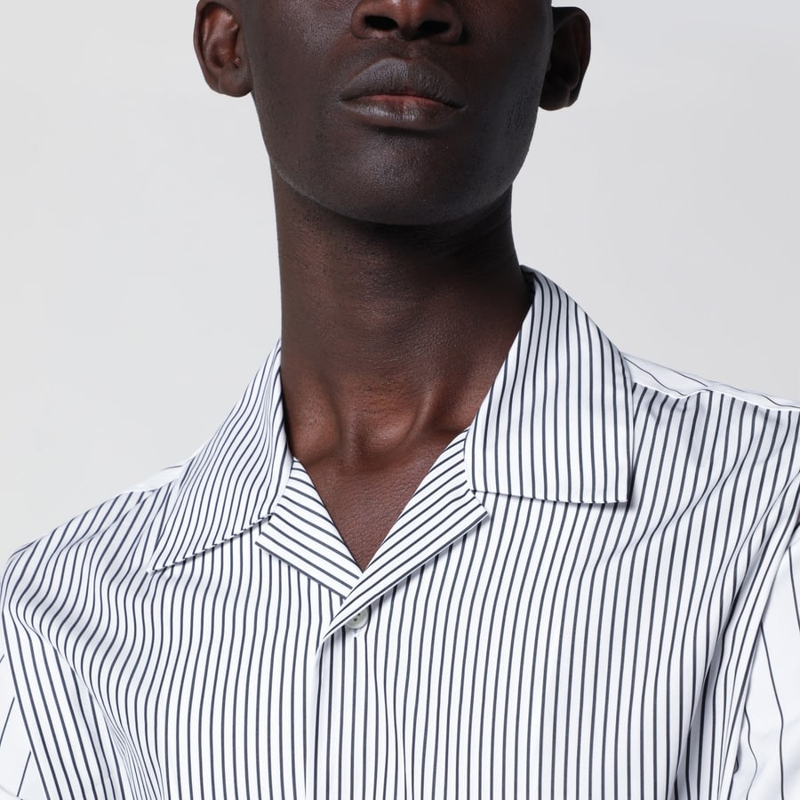 Jil Sander Camicia in cotone leggero a righe, view 4