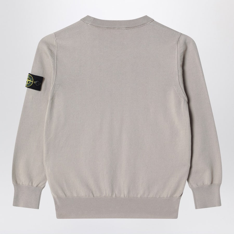 Stone Island Maglia grigio tortora in cotone, view 2