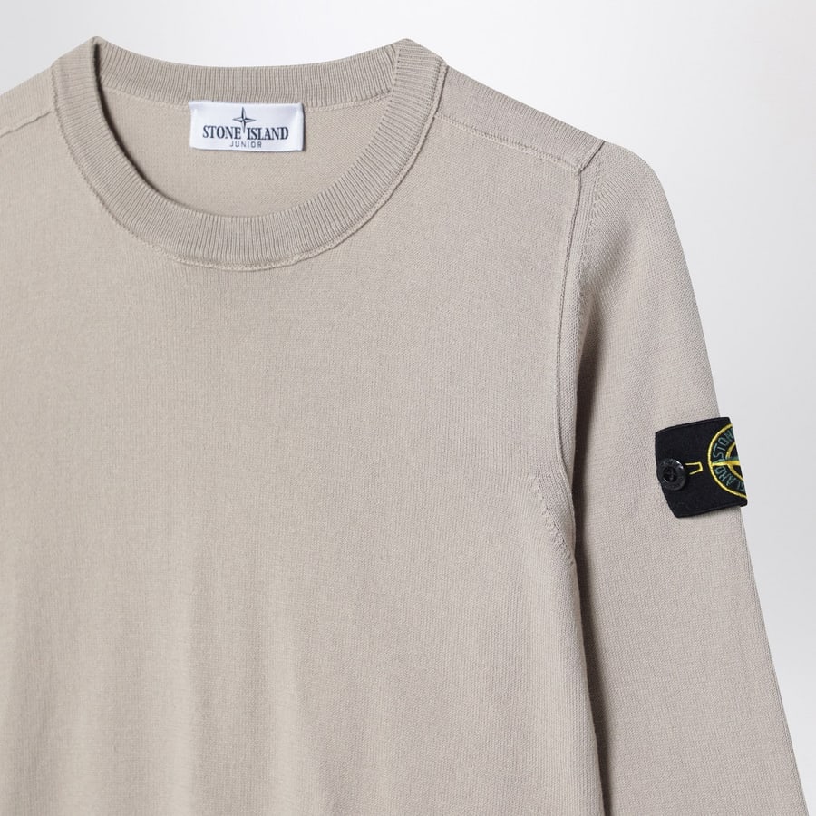 Stone Island Maglia grigio tortora in cotone, view 3
