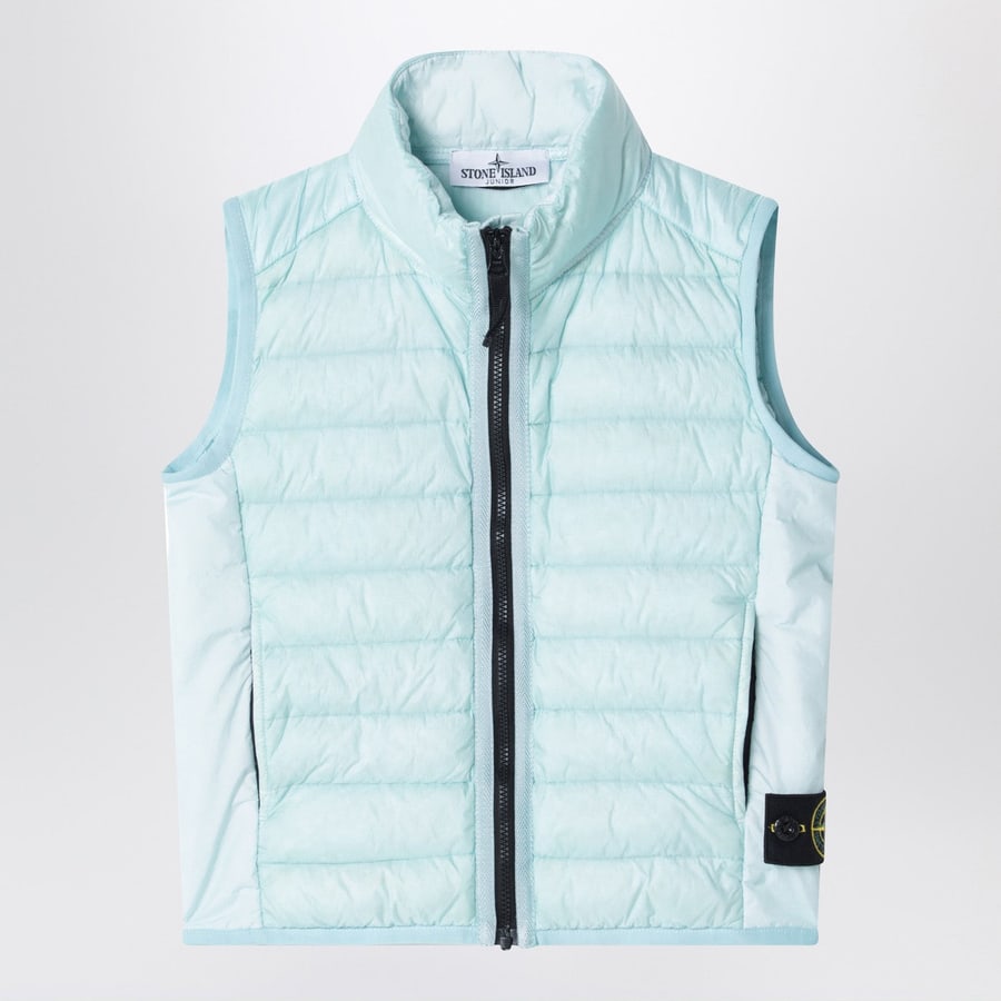 Stone Island Gilet con zip azzurro
