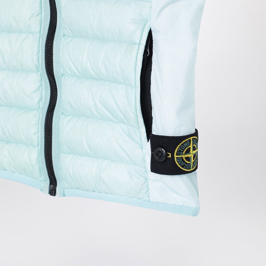 Stone Island Gilet con zip azzurro, view 3