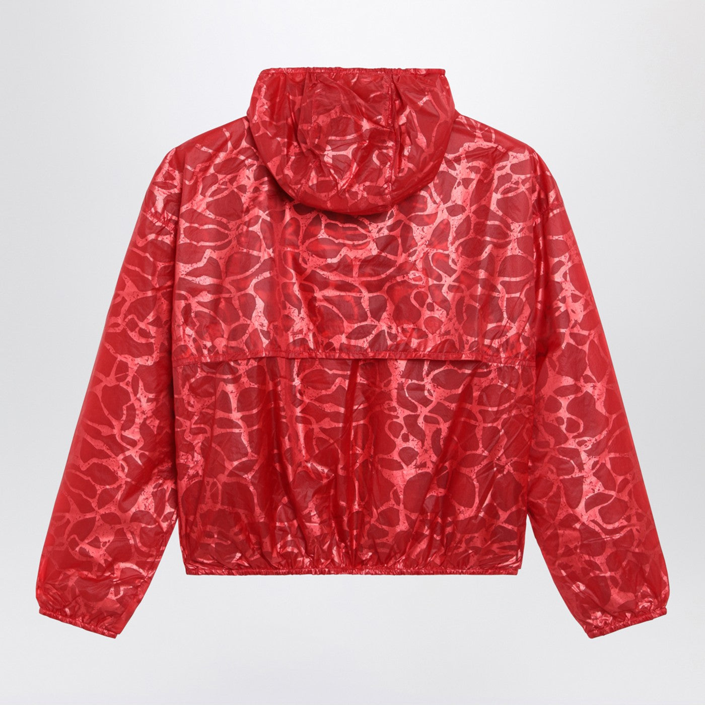 K-Way Giacca Laurette rossa con stampa laminata, view 2
