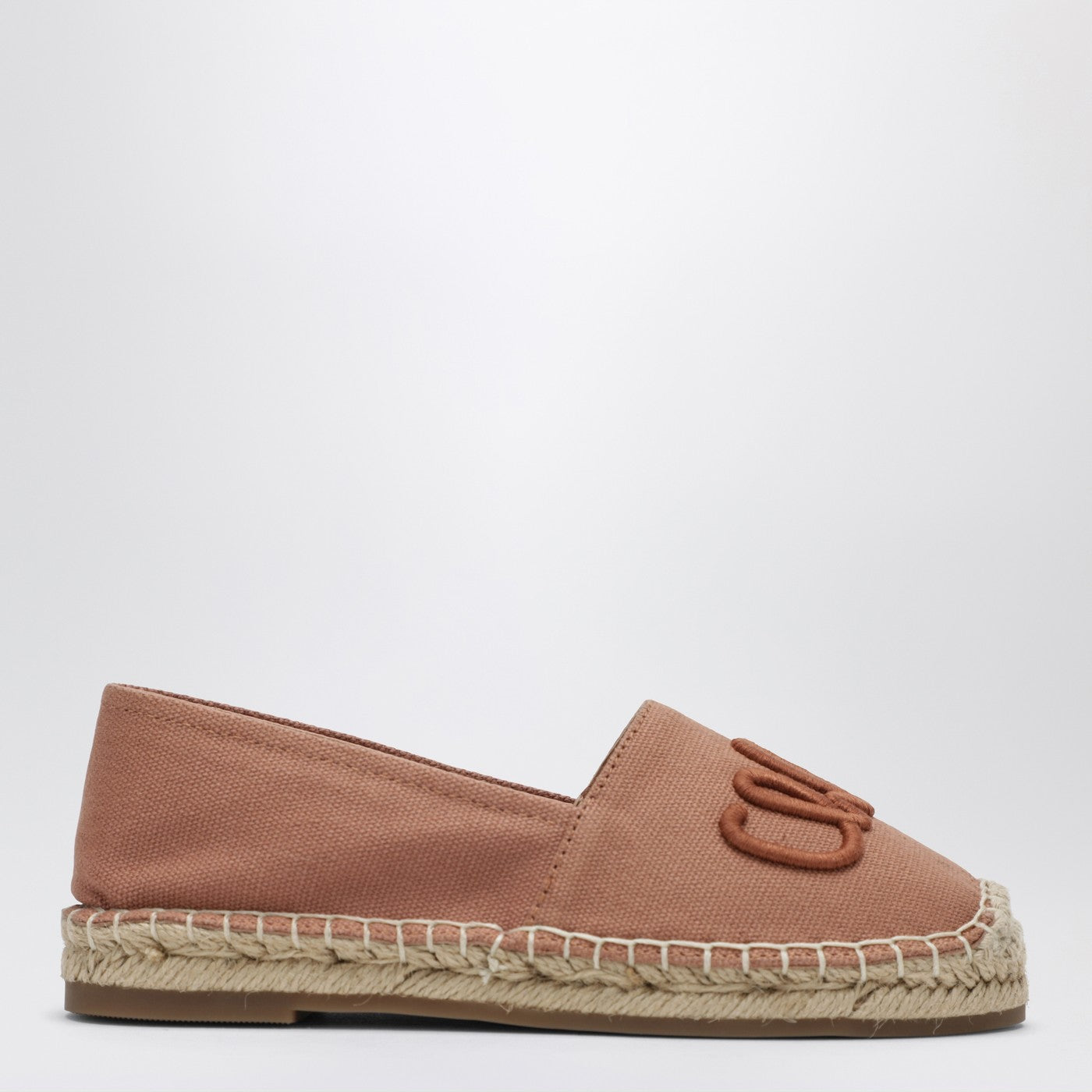 Chloé Espadrillas rosa con ricamo logo