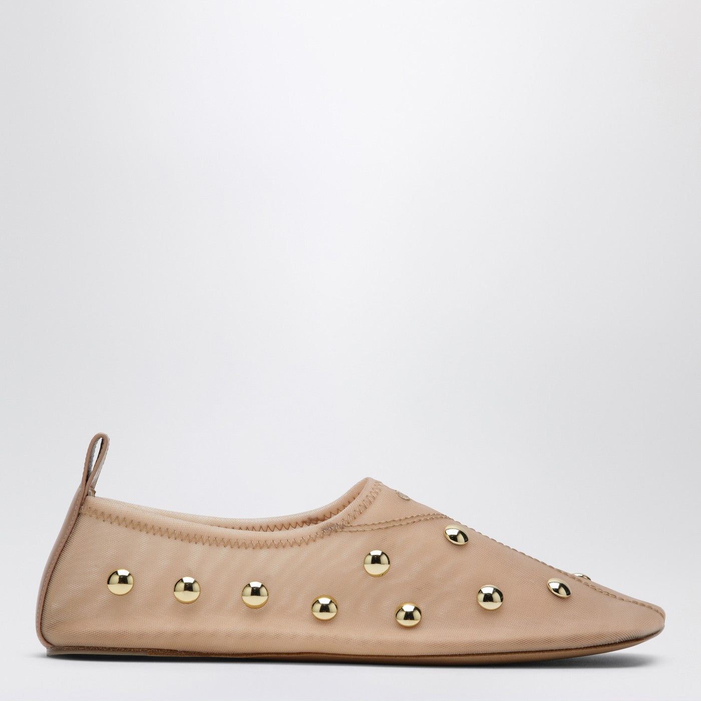 Chloé Ballerine Rita Blushy Beige in rete trasparente