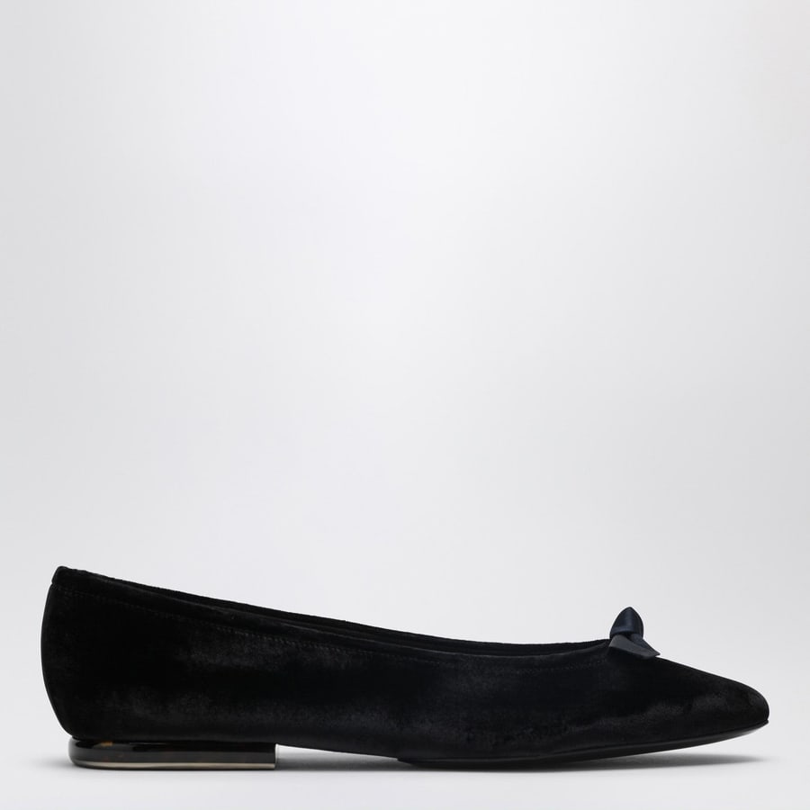 LOROPIANA Ballerine Primula in velluto nere