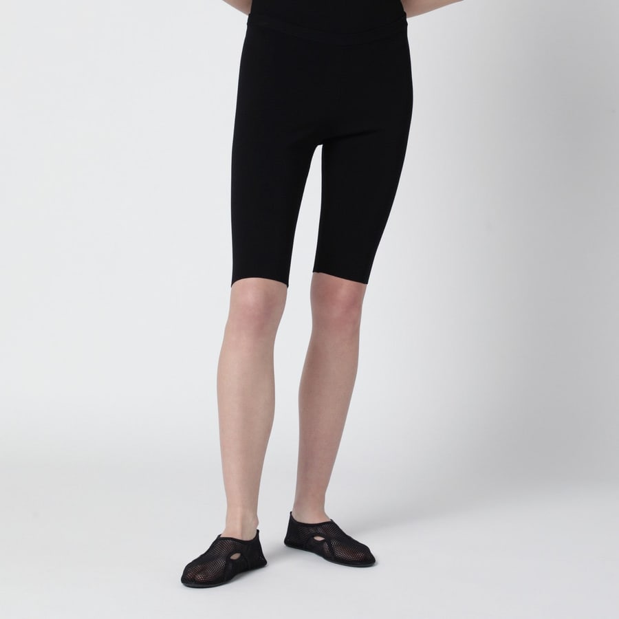 Entire Studios Leggings corti neri in jersey di viscosa