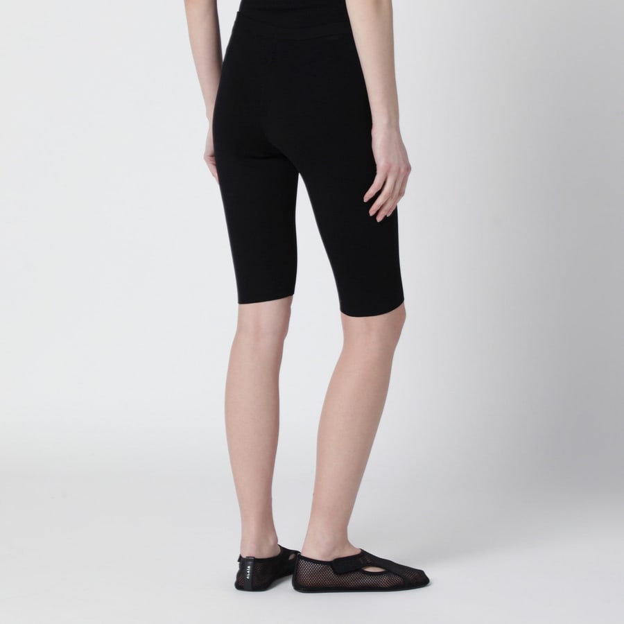 Entire Studios Leggings corti neri in jersey di viscosa, view 4