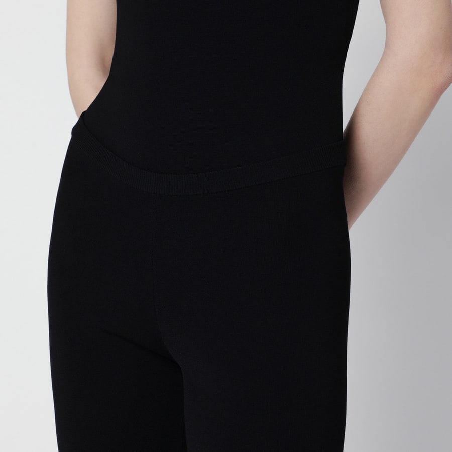 Entire Studios Leggings corti neri in jersey di viscosa, view 5