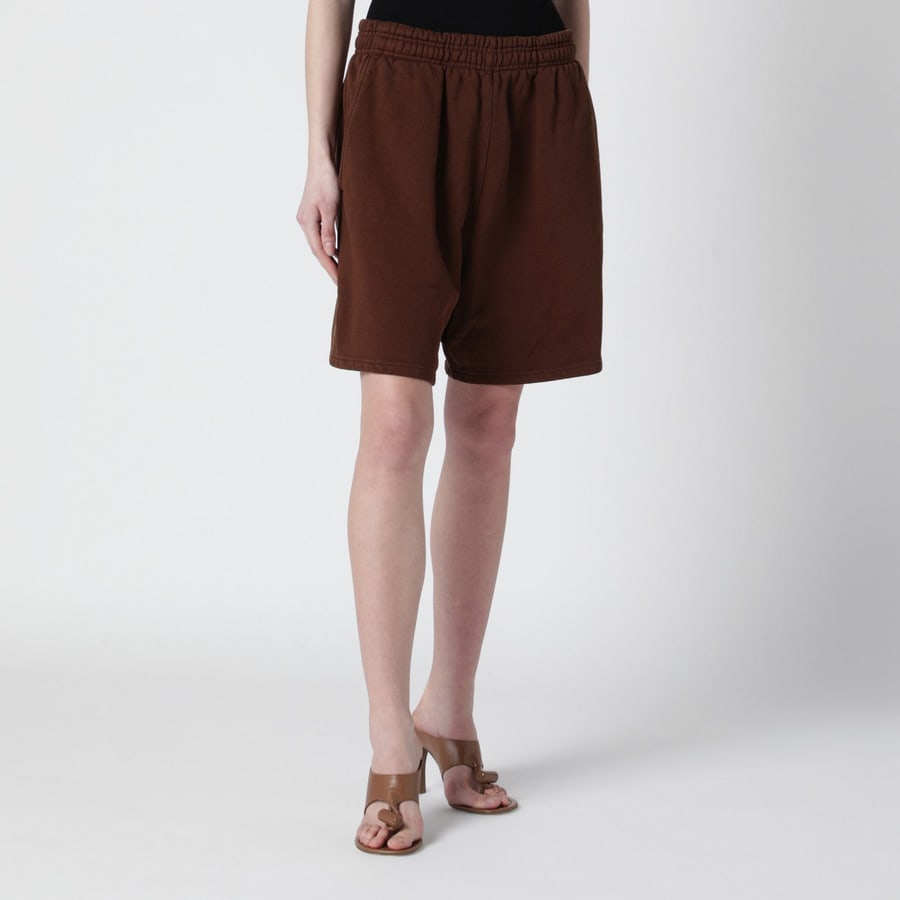 Entire Studios Shorts jogging marrone in cotone