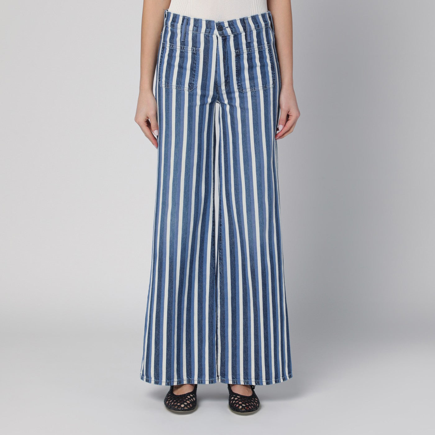 MOTHER Jeans The Patch Pocket Twister Sneak a righe