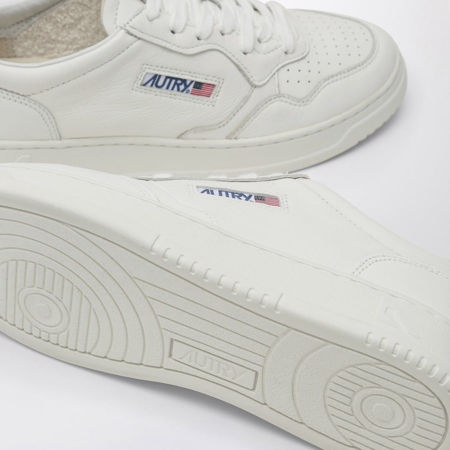 Autry Sneakers Medalist Low bianca in pelle di capra, view 5