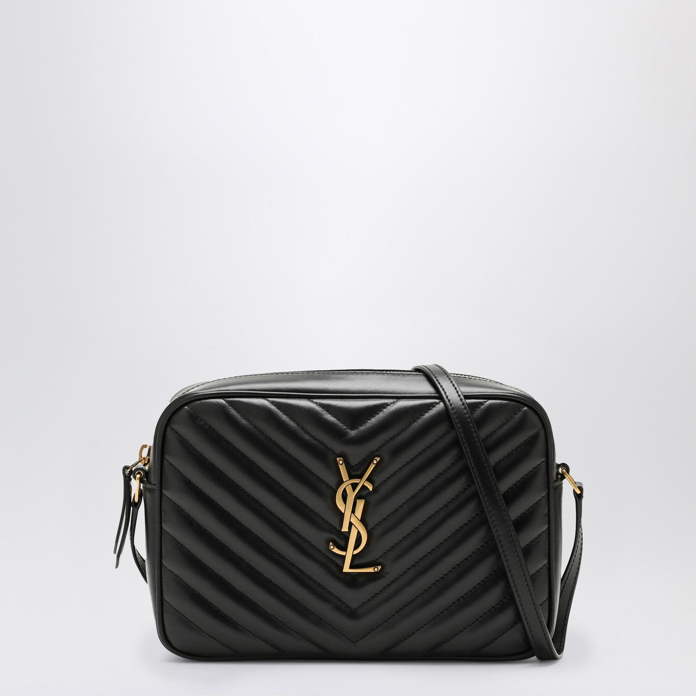 Saint Laurent Camera Bag Lou nera in pelle trapuntata