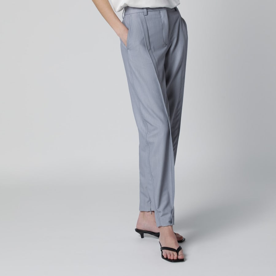 THE LATEST Pantalone Daniela grigio, view 3