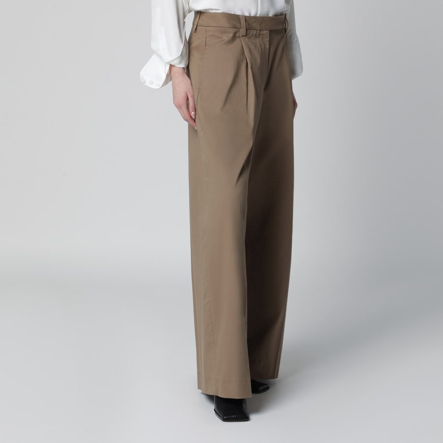 THE LATEST Pantalone Deva in cotone Cognac
