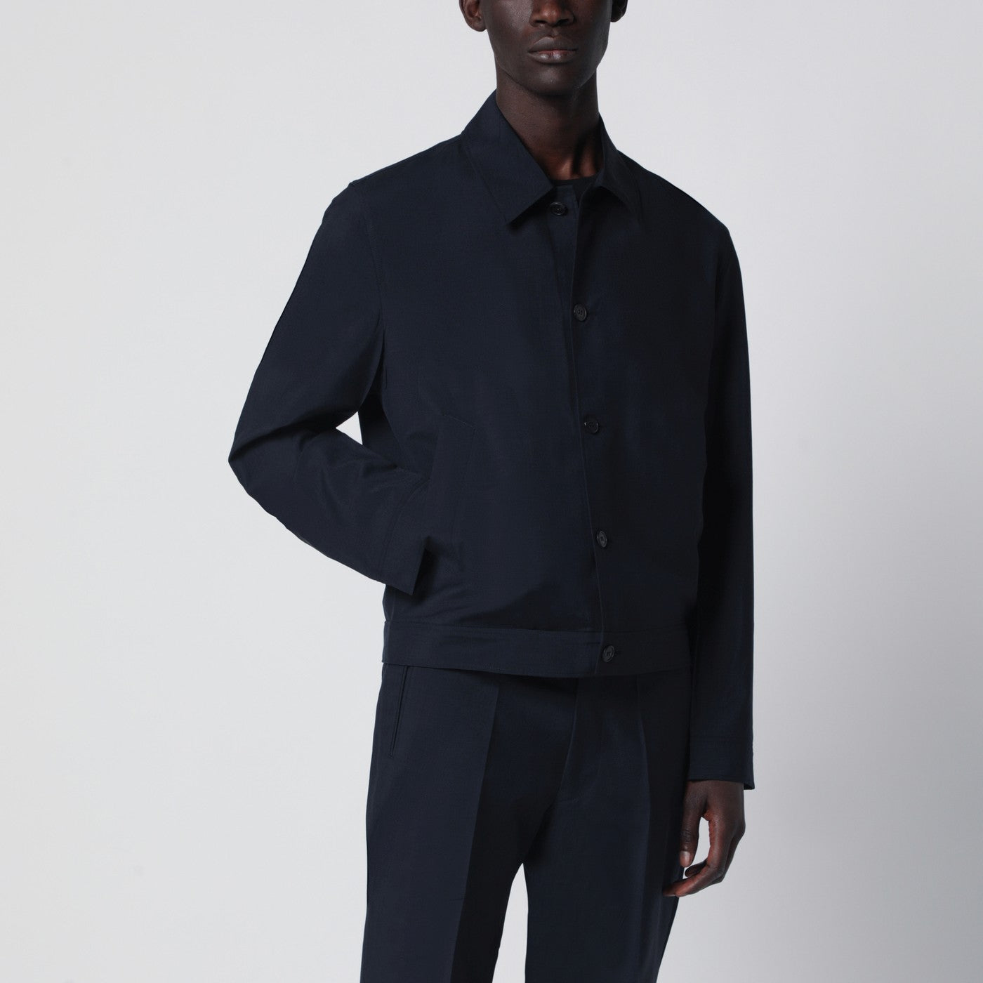 Prada Giacca blu in lana e mohair