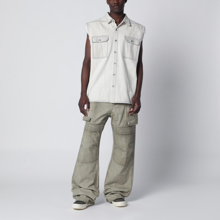 DRKSHDW Gilet bianco effetto vintage in denim, view 2