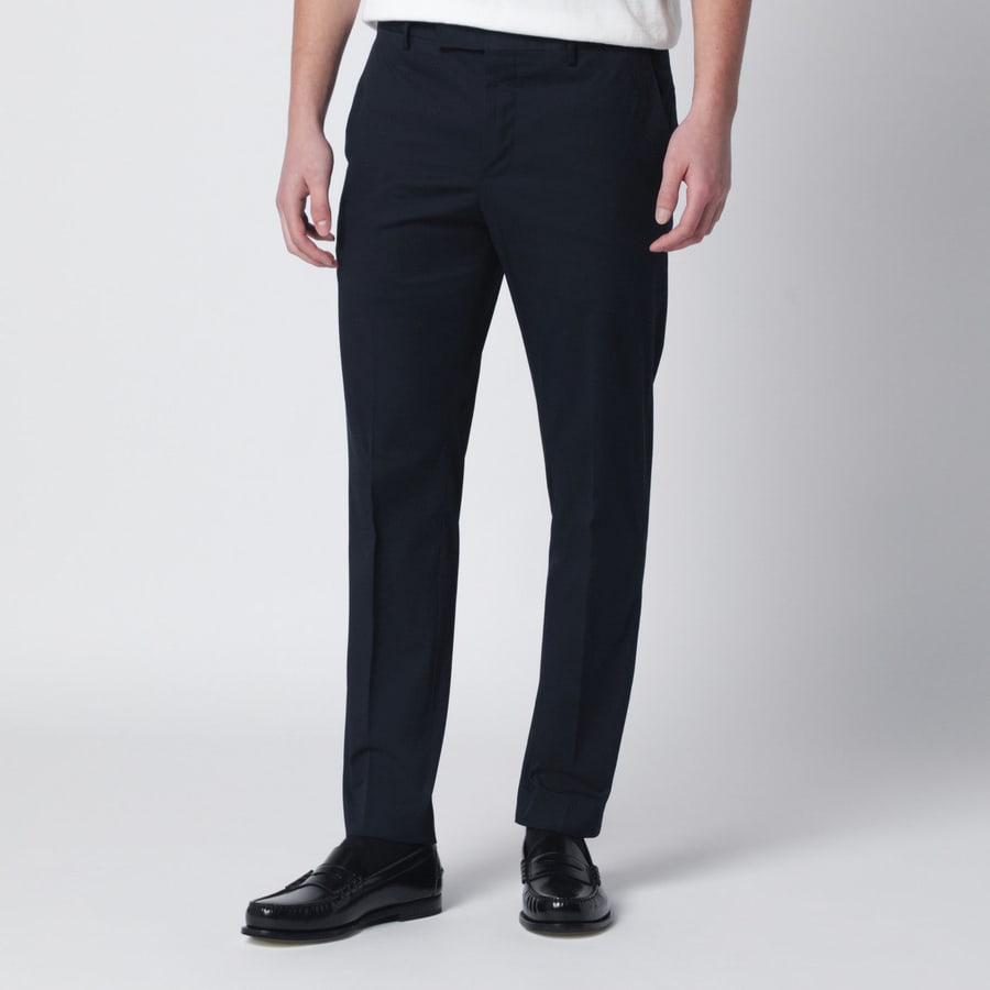 PT Torino Pantalone slim blu in misto cotone