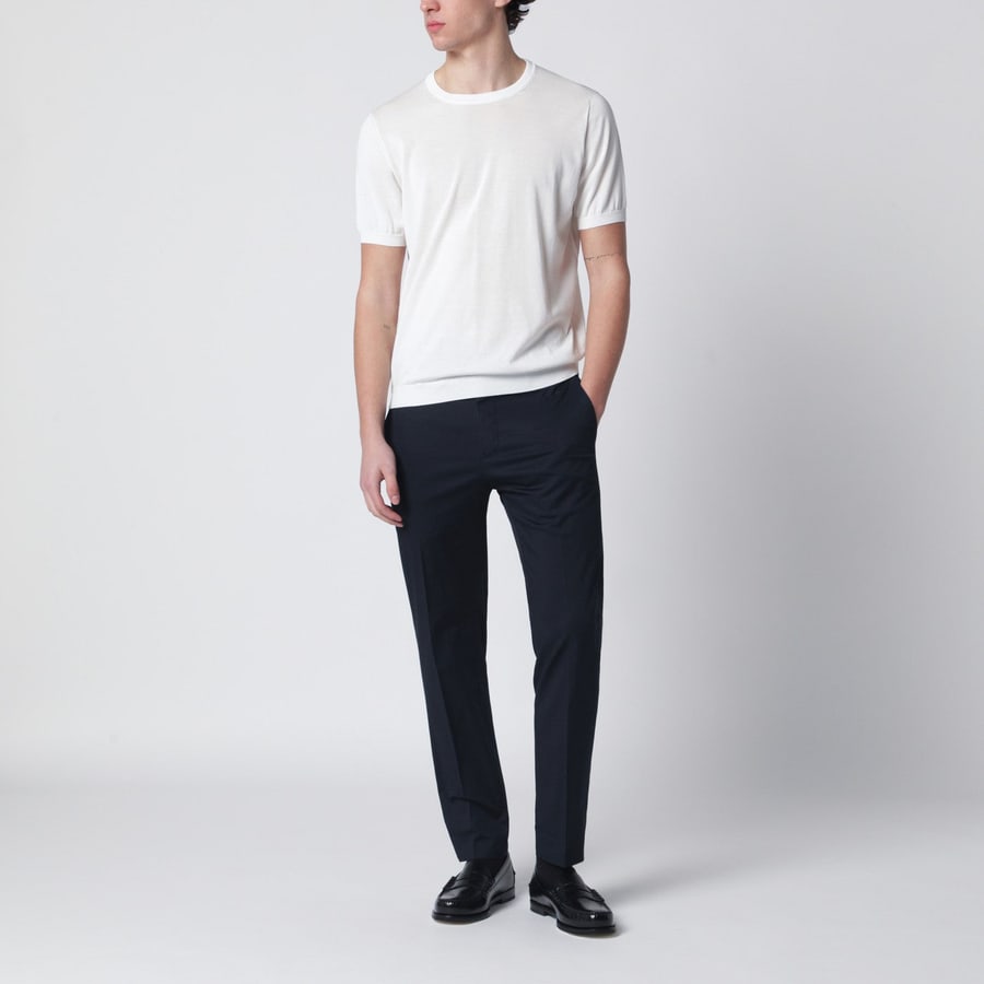 PT Torino Pantalone slim blu in misto cotone, view 2