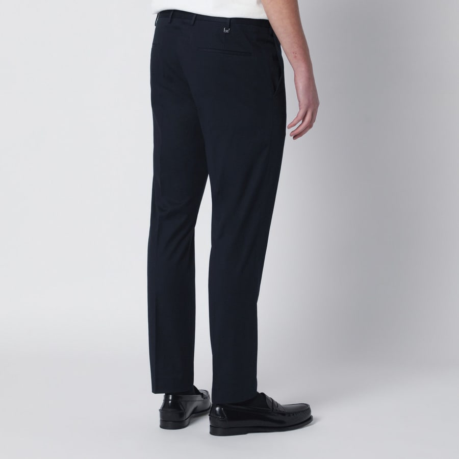 PT Torino Pantalone slim blu in misto cotone, view 4