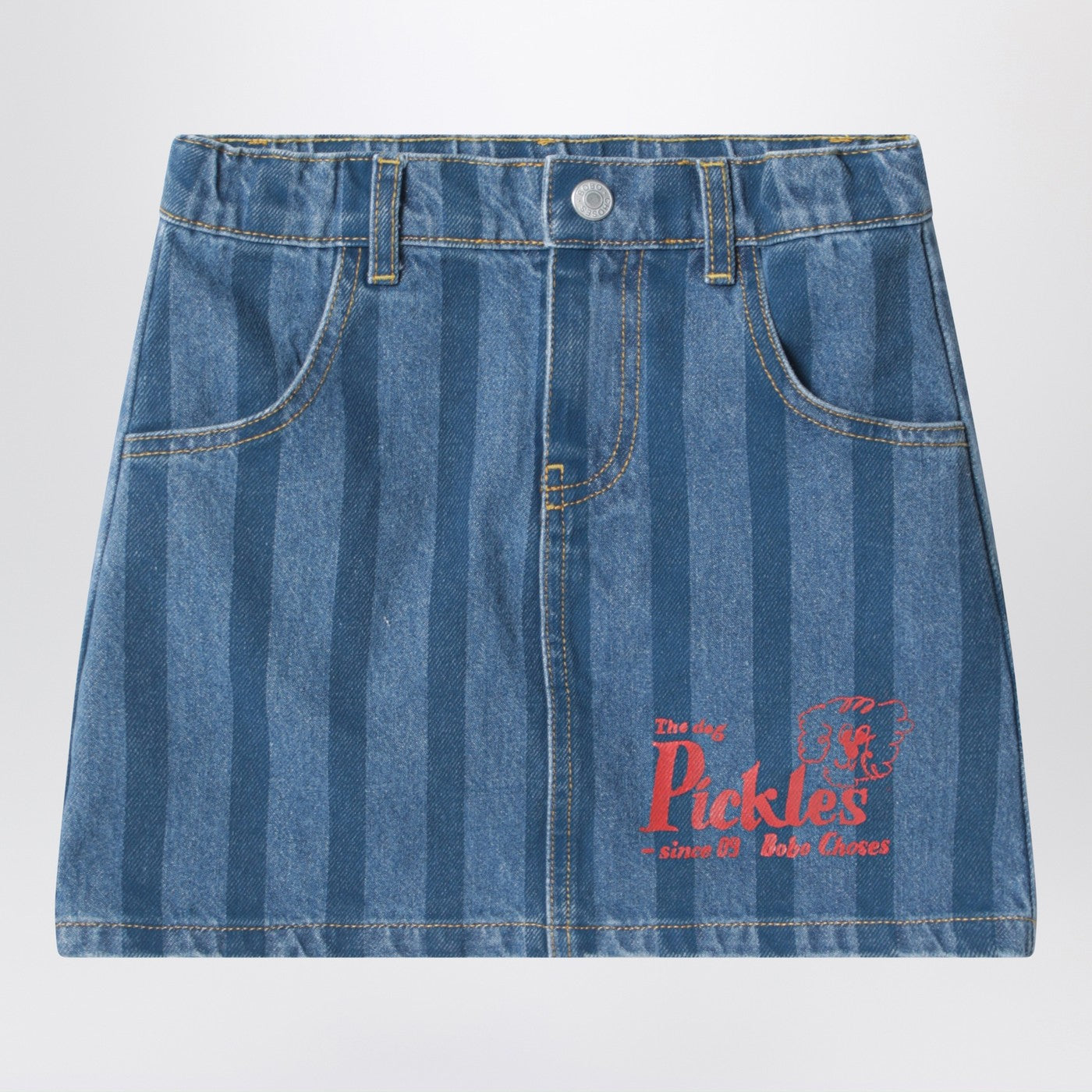 BOBO CHOSES Gonna Pickles The Dog a righe in denim