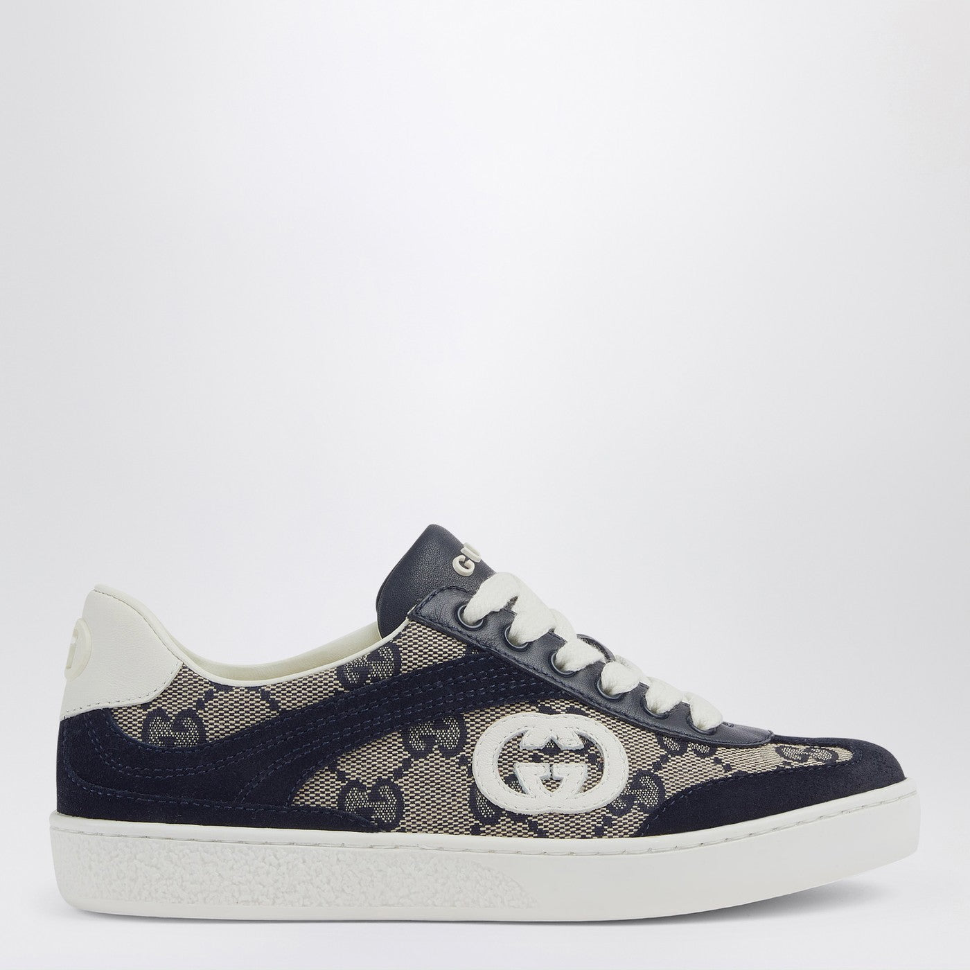 Gucci Sneakers G74 in tessuto GG beige e blu