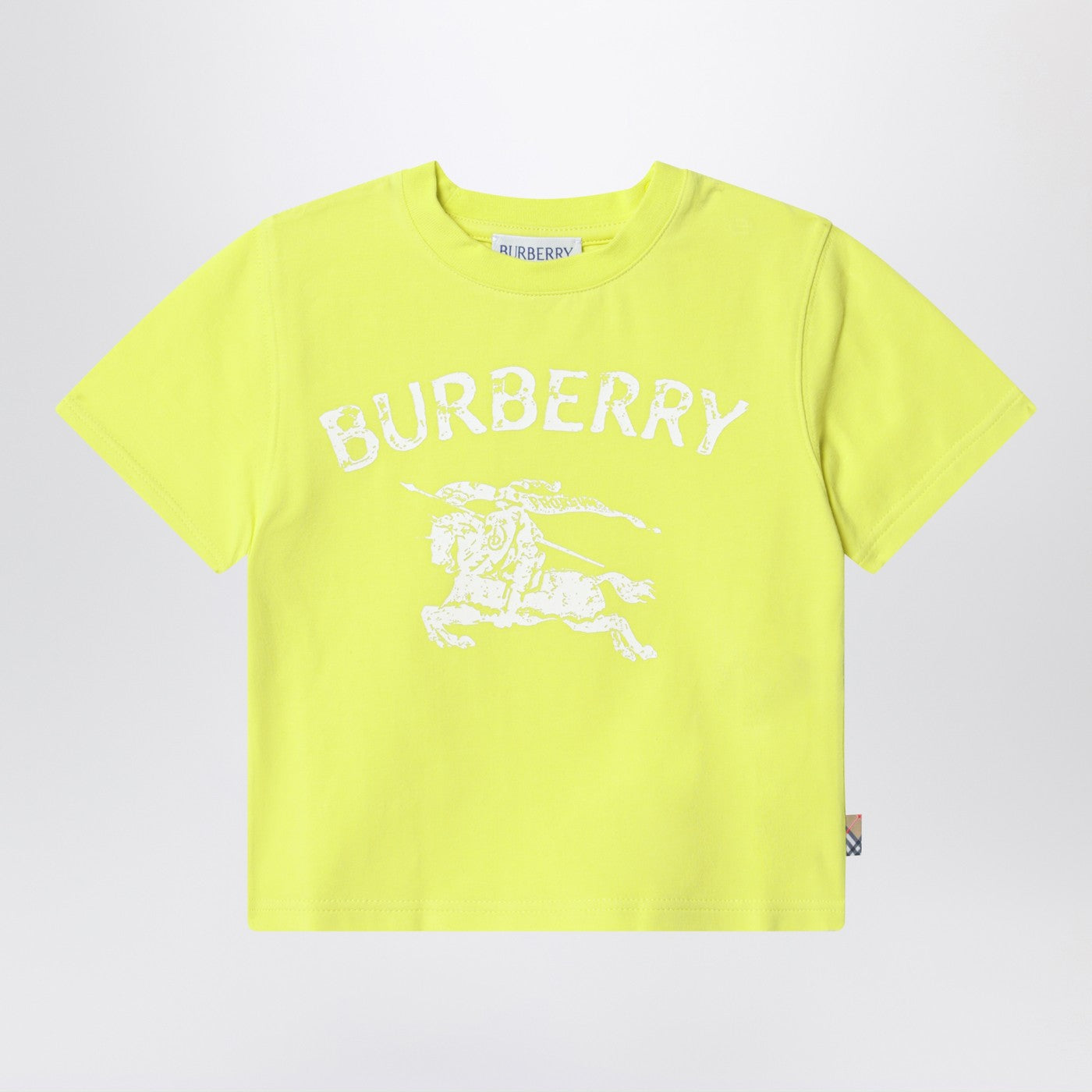 Burberry T-shirt giallo limone in cotone con EKD