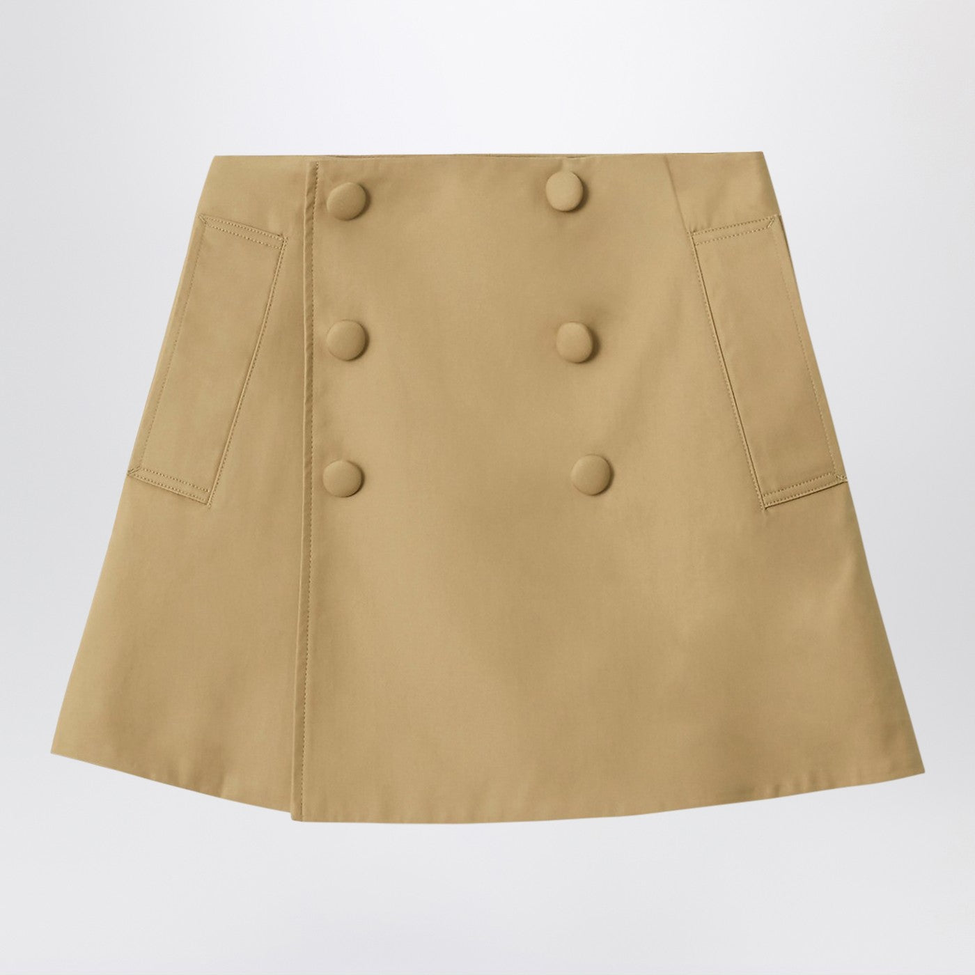 Burberry Gonna trench color sabbia in cotone