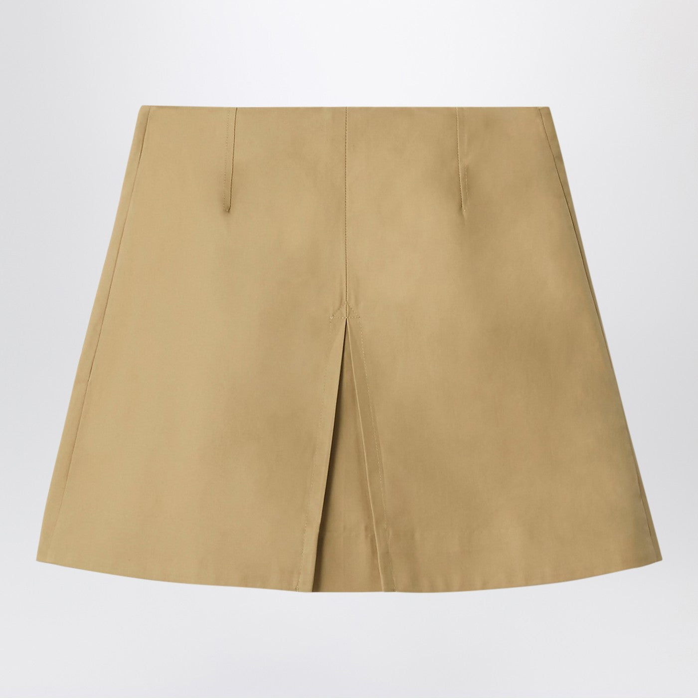 Burberry Gonna trench color sabbia in cotone, view 2