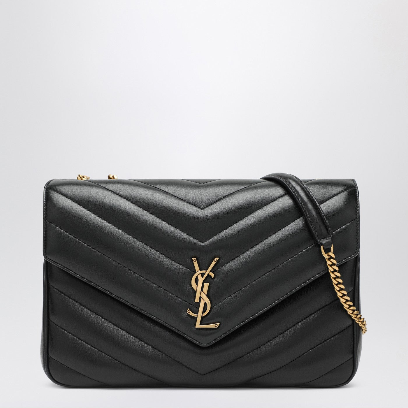 Saint Laurent Borsa LouLou Large nera in pelle