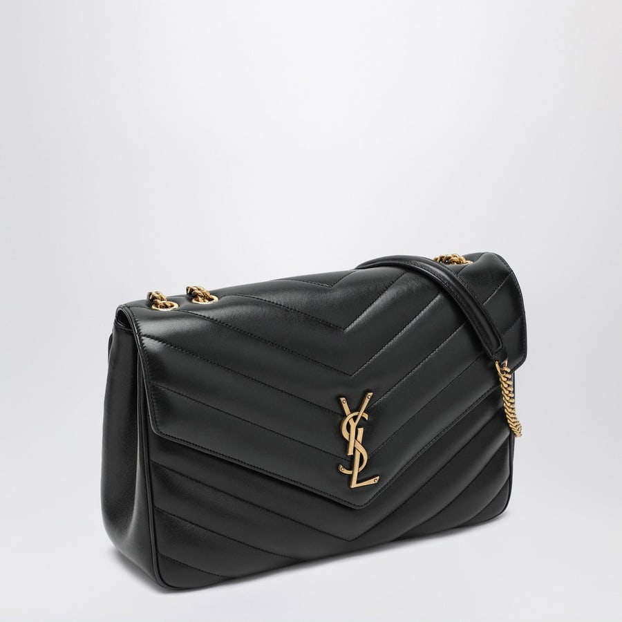 Saint Laurent Borsa LouLou Large nera in pelle, view 3