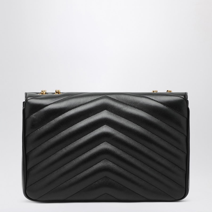 Saint Laurent Borsa LouLou Large nera in pelle, view 4