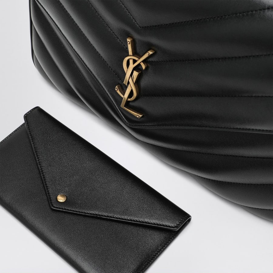 Saint Laurent Borsa LouLou Large nera in pelle, view 6