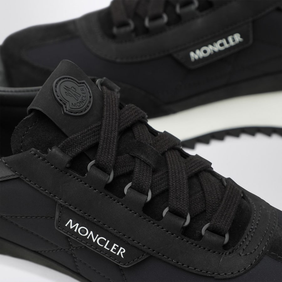 Moncler Sneakers Pacey2 nere in pelle scamosciata e nabuk, view 5