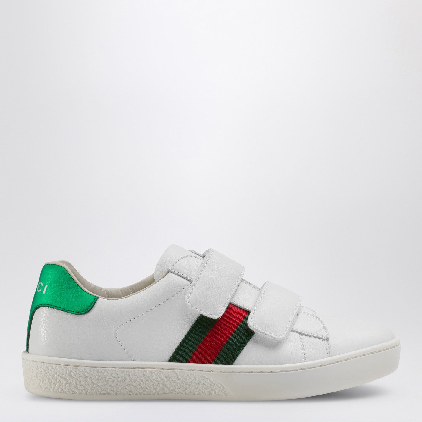 Gucci Sneakers Ace bianca con nastro Web