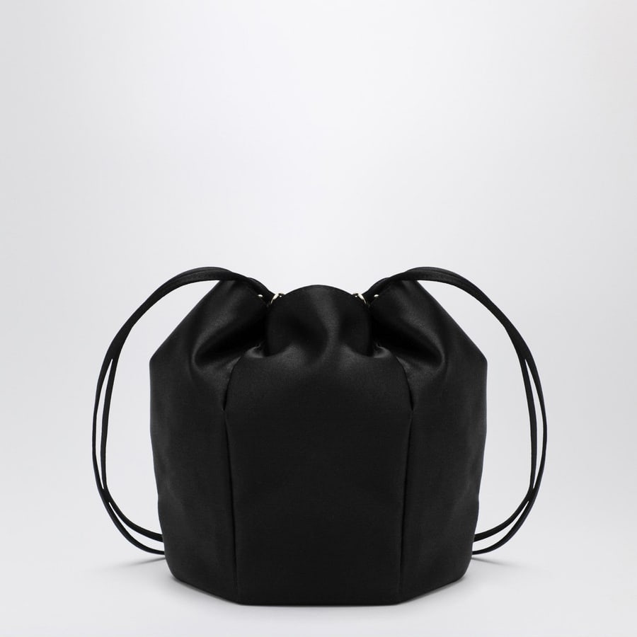 Prada Secchiello mini in raso nero, view 4