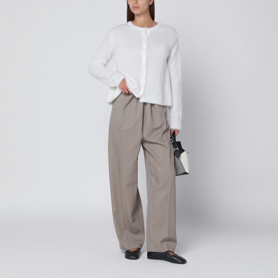 Loewe Cardigan bianco in misto mohair, view 2