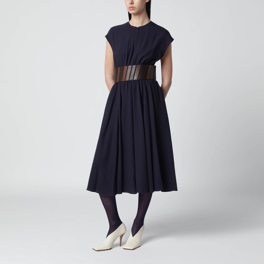 Alaïa Abito midi viola con cintura