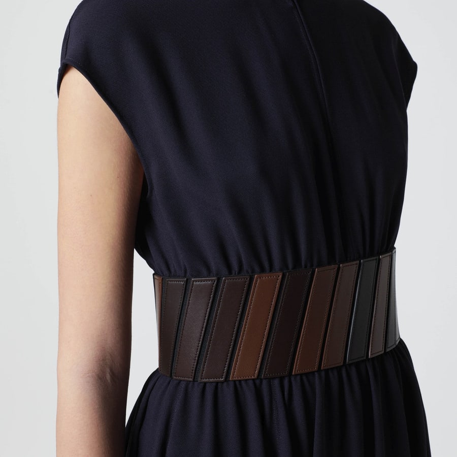 Alaïa Abito midi viola con cintura, view 4