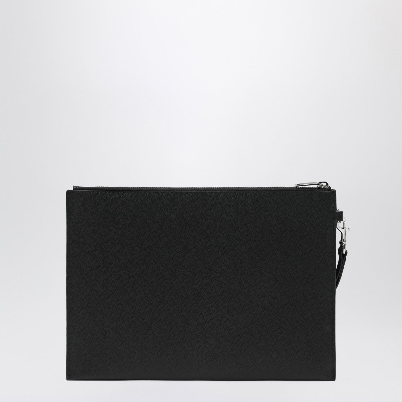 Saint Laurent Porta tablet nero in pelle grain de poudre