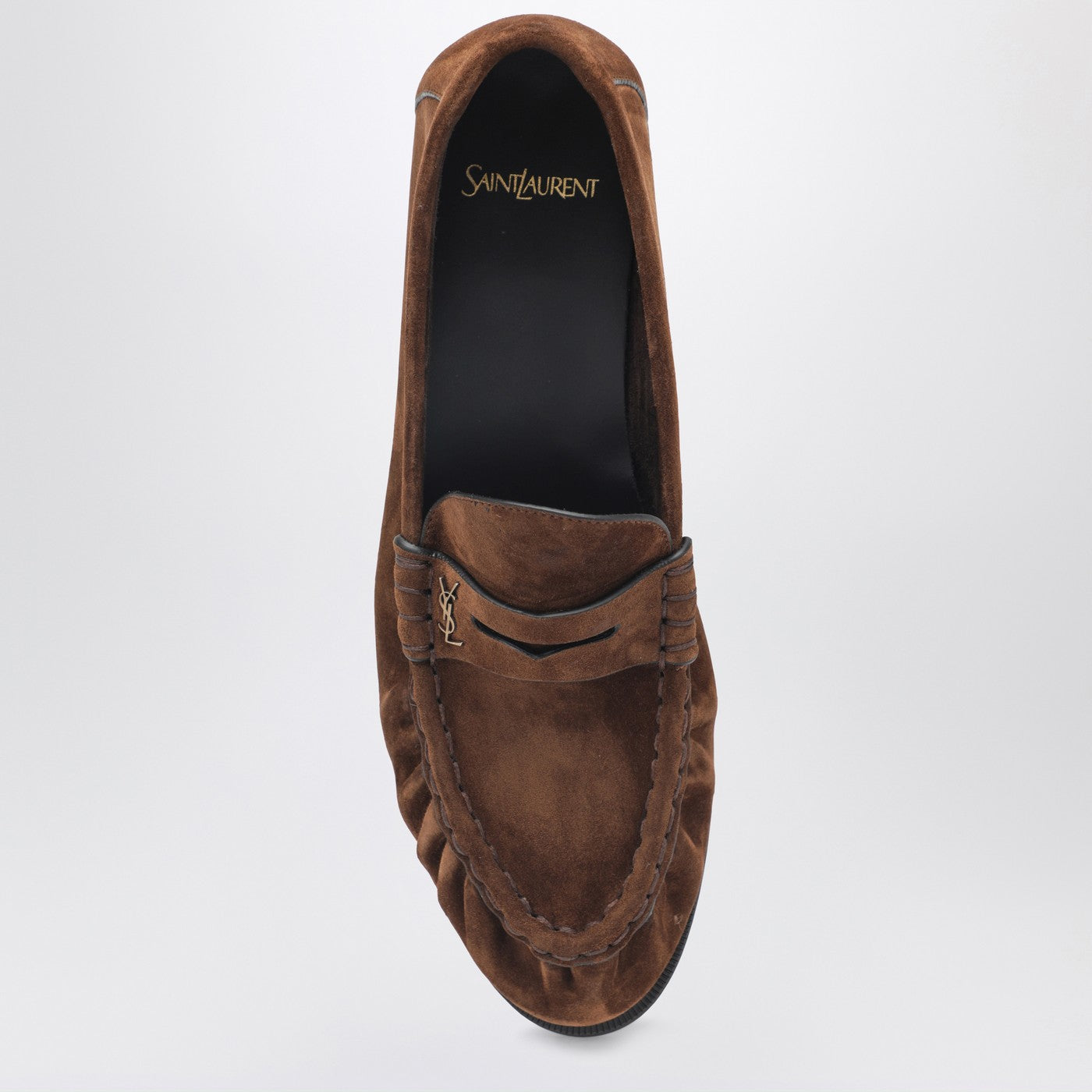 Saint Laurent Mocassini Le Loafer Dark Havana in suede