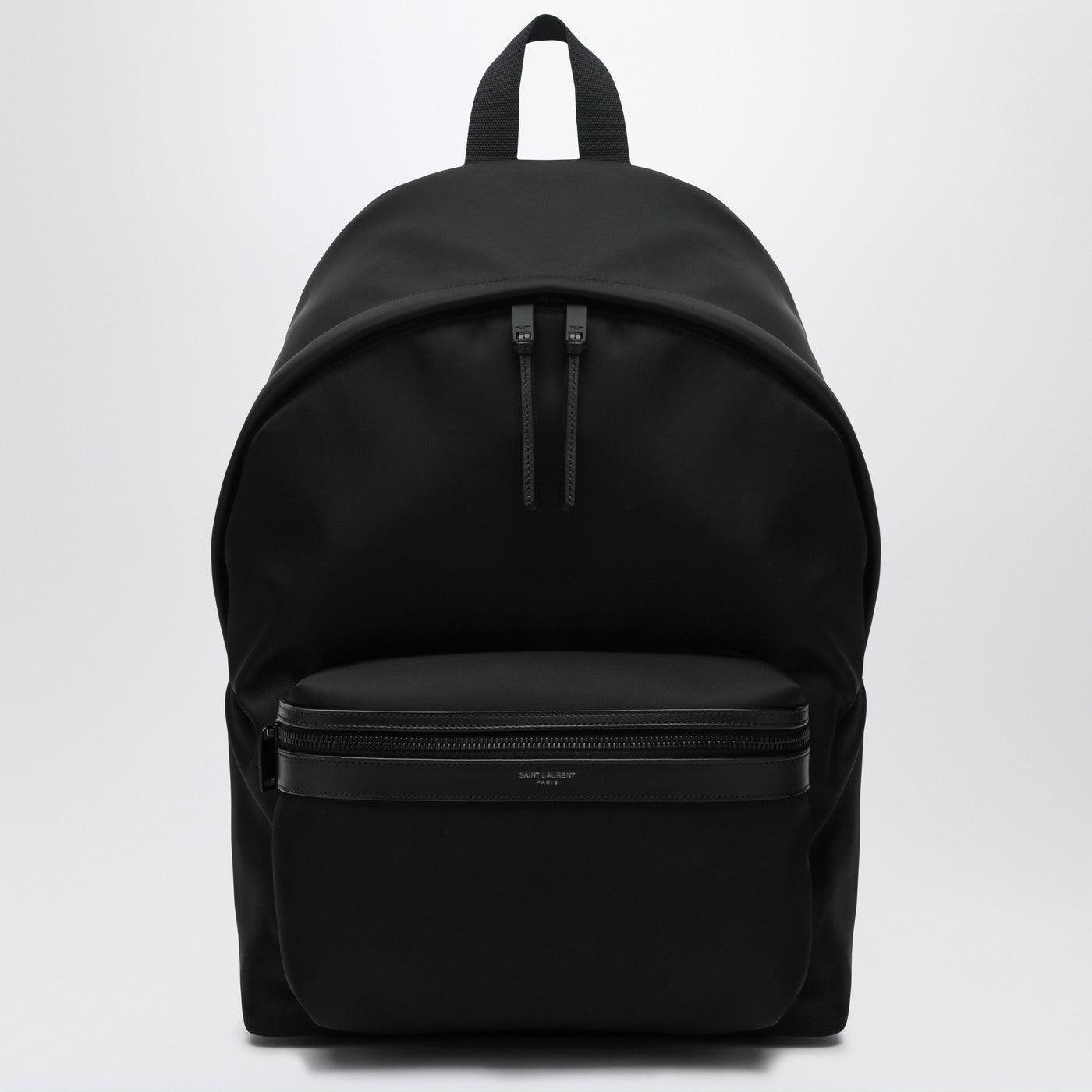 Saint Laurent Zaino City in pelle e nylon nero