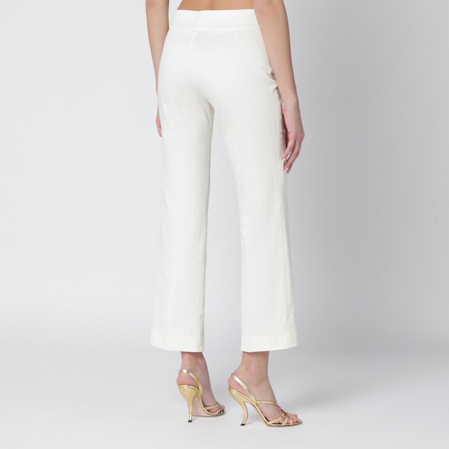 Etro Pantalone bianco in cotone, view 4