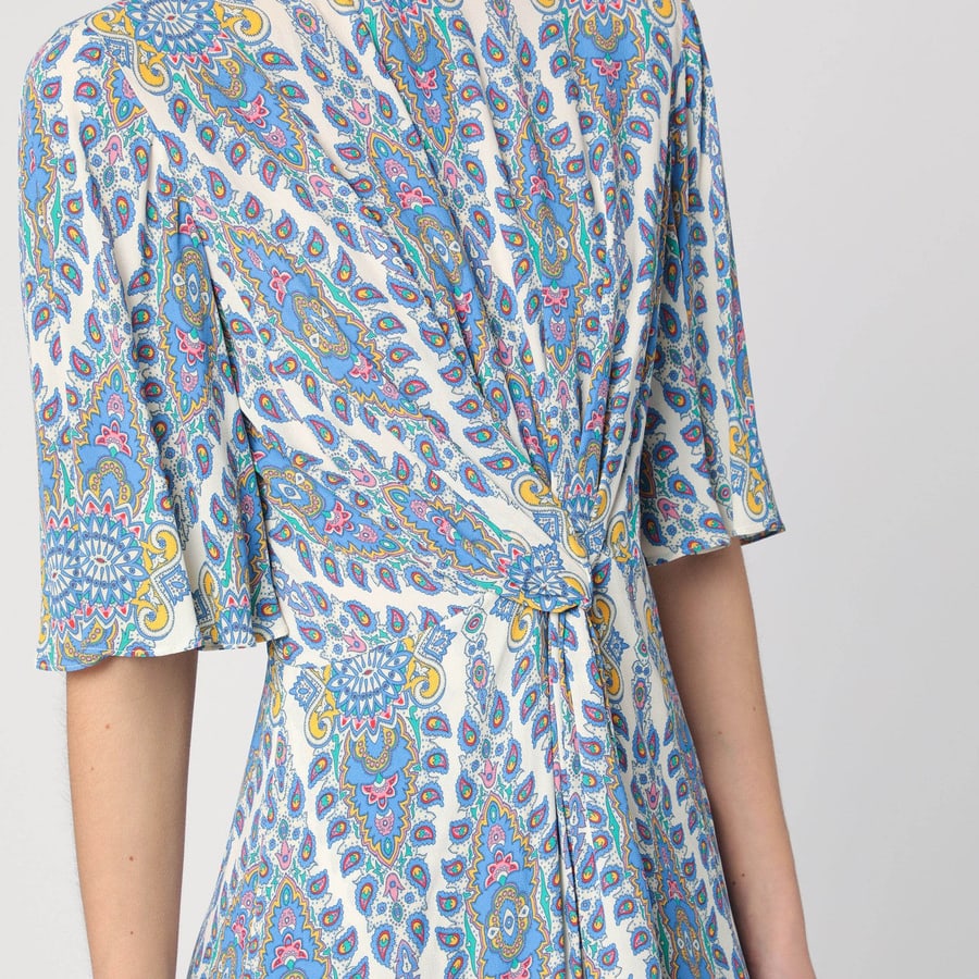 Etro Abito midi svasato con stampa multicolore, view 4