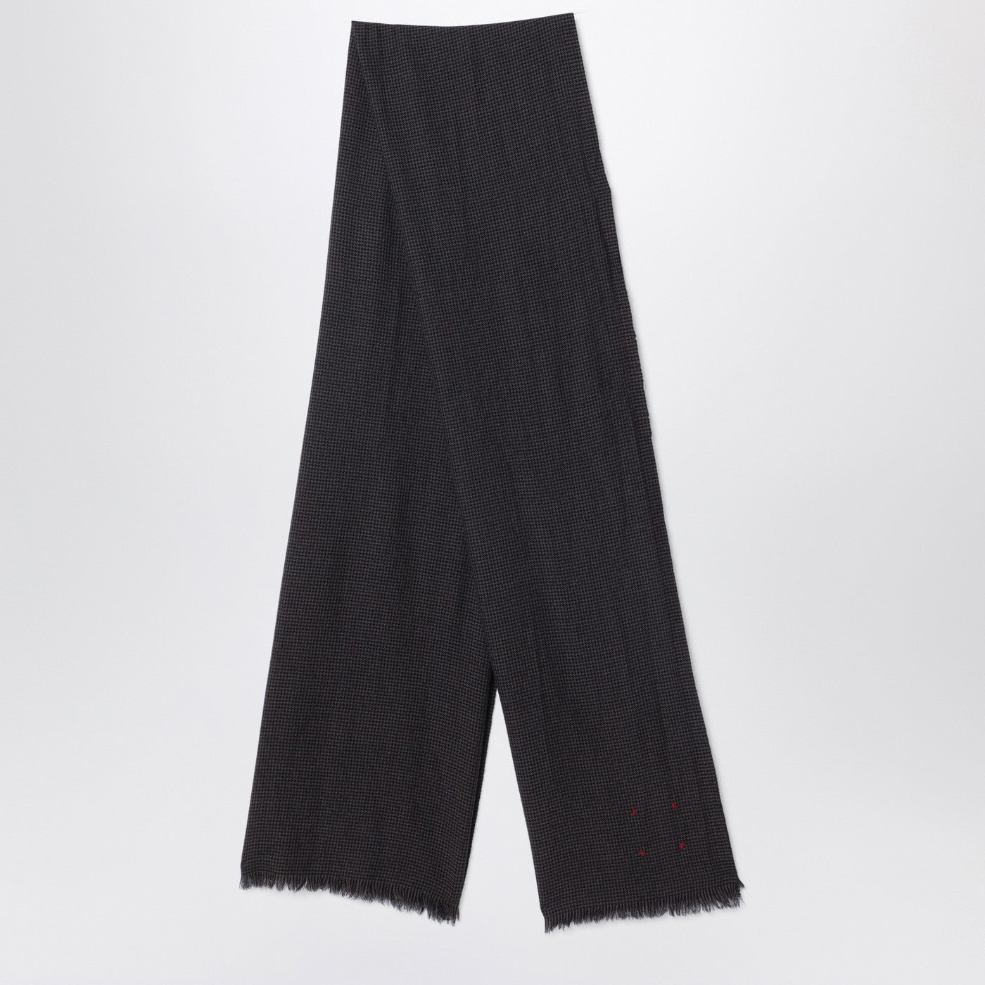 DESTIN SURL Sciarpa in lana check nera/beige