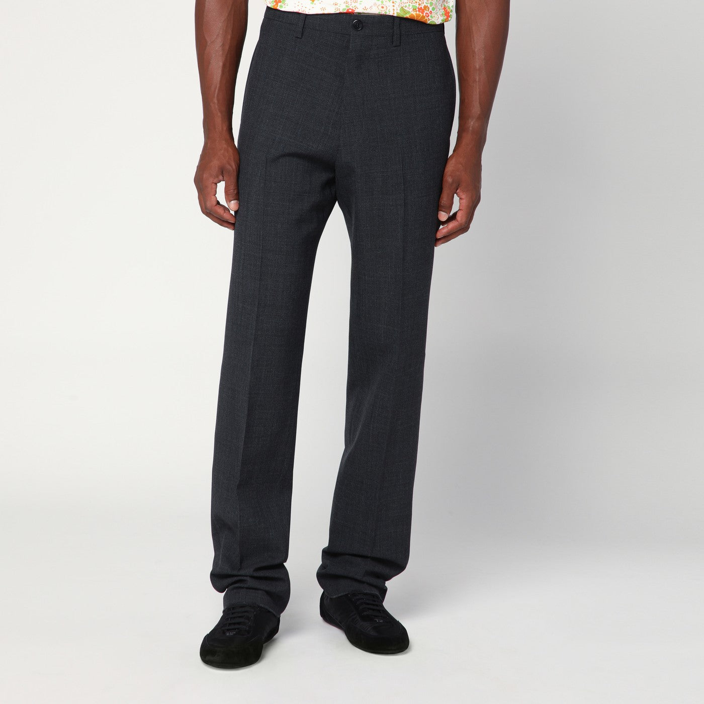 Prada Pantaloni grigio antracite in lana