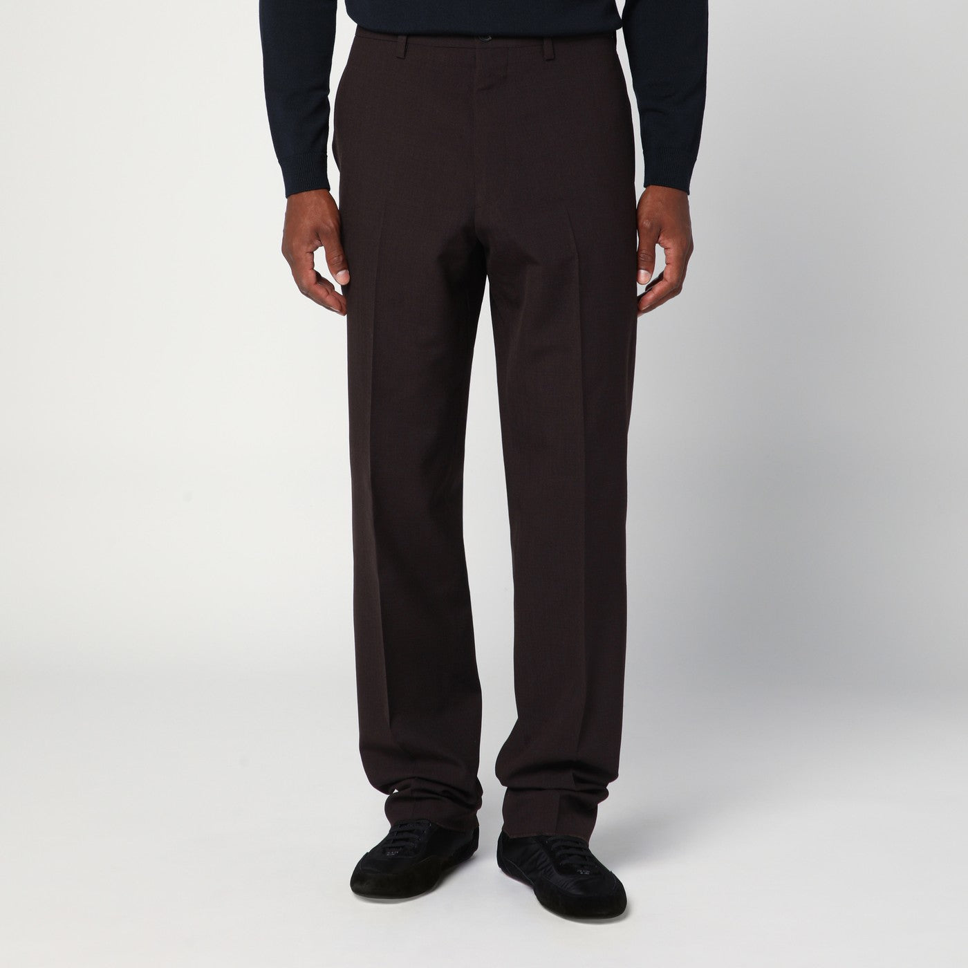 Prada Pantaloni marroni in lana