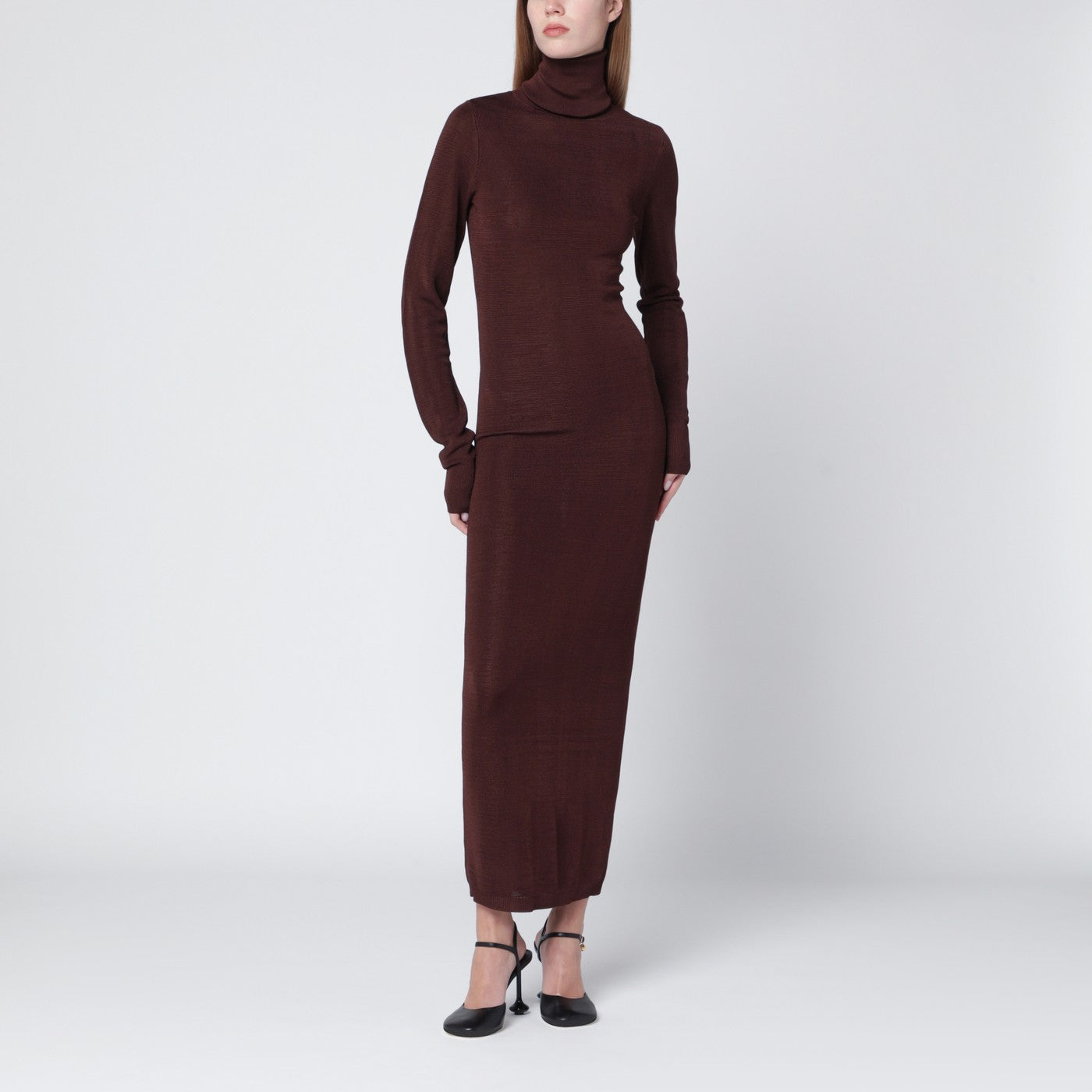 Entire Studios Abito dolcevita marrone