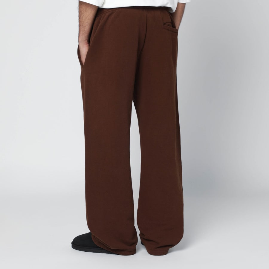 Entire Studios Pantalone jogging marrone scuro in cotone, view 4