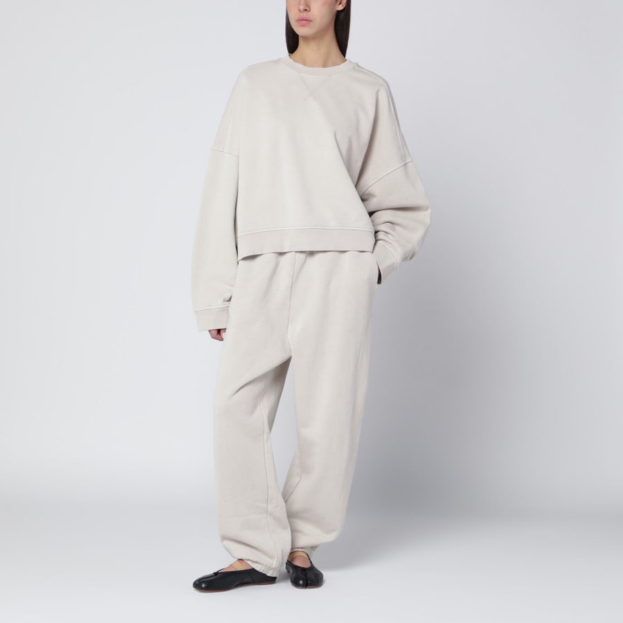 Entire Studios Pantalone jogging bianco in cotone, view 2